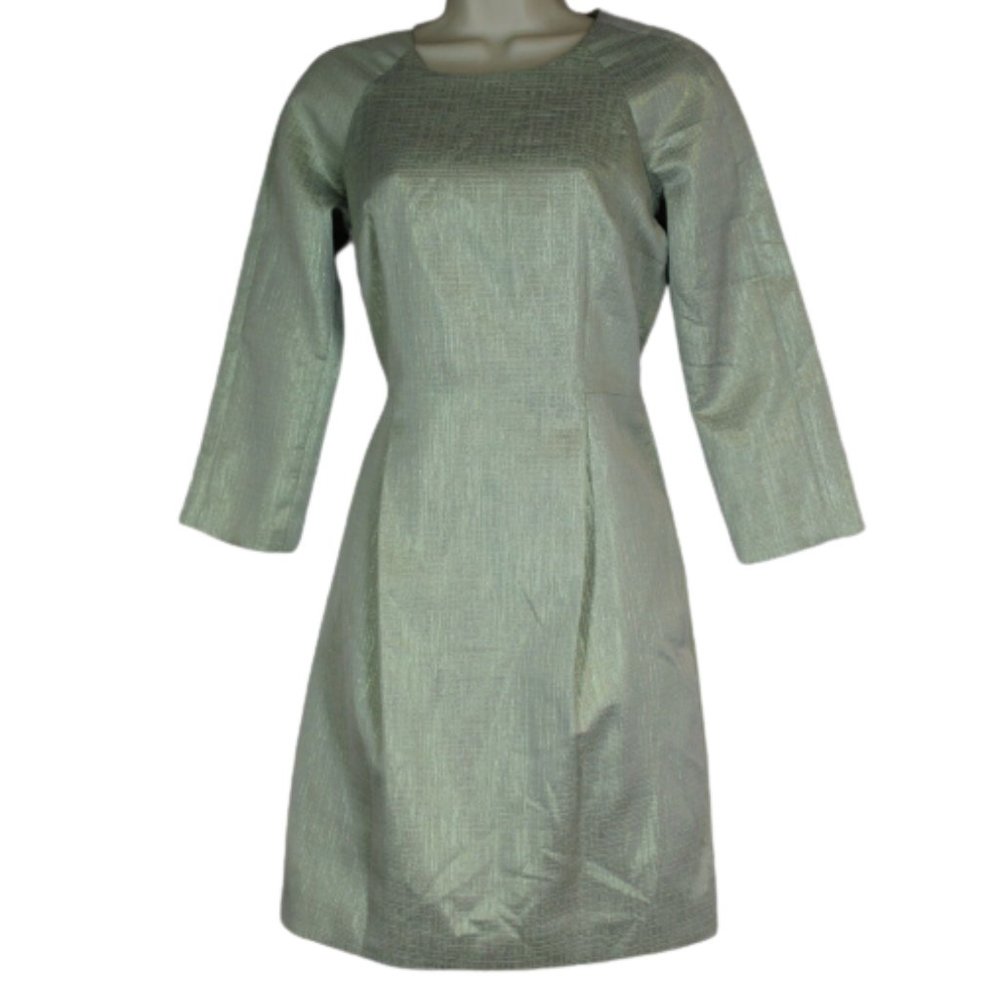 NWT Womens Size 2 4 6 8 or 10 RACHEL Rachel Roy Green Metallic Shift Dress - Picture 3 of 5